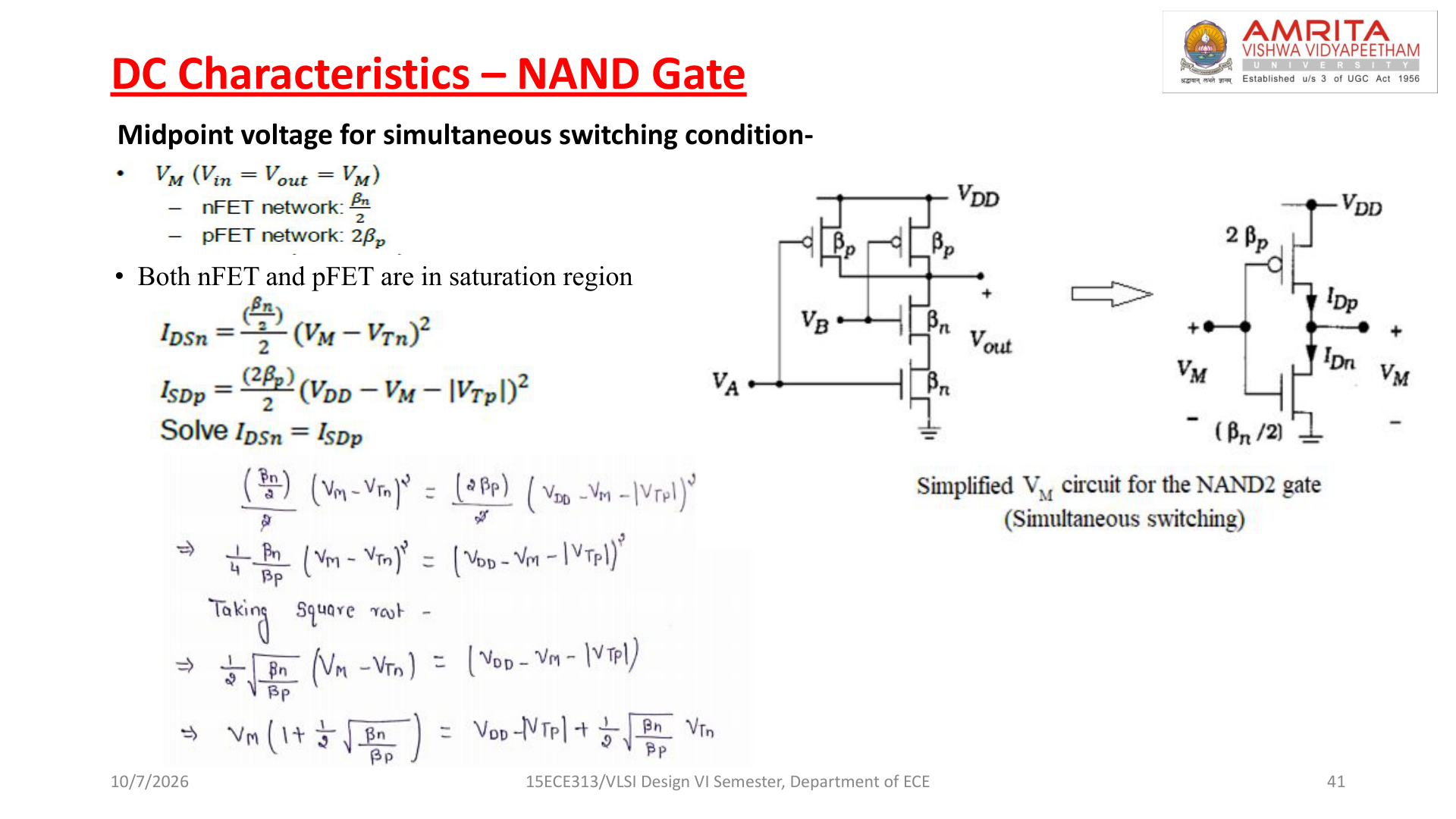 Faculty NAND2 VM handwritten derivation